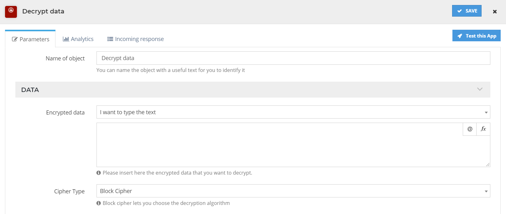 Analytics config