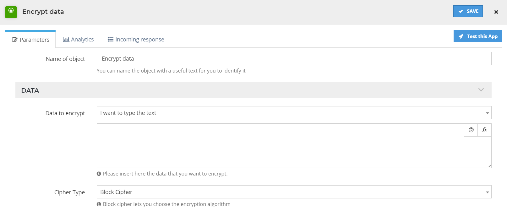 Analytics config