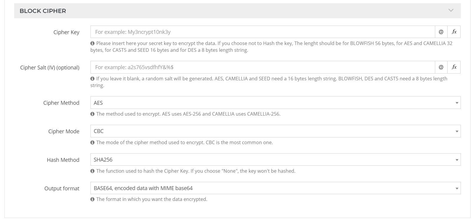 Analytics config